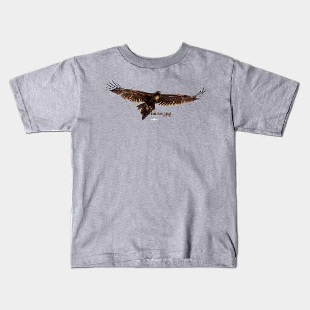 Wedgetail Eagle_01C Kids T-Shirt by seadogprints